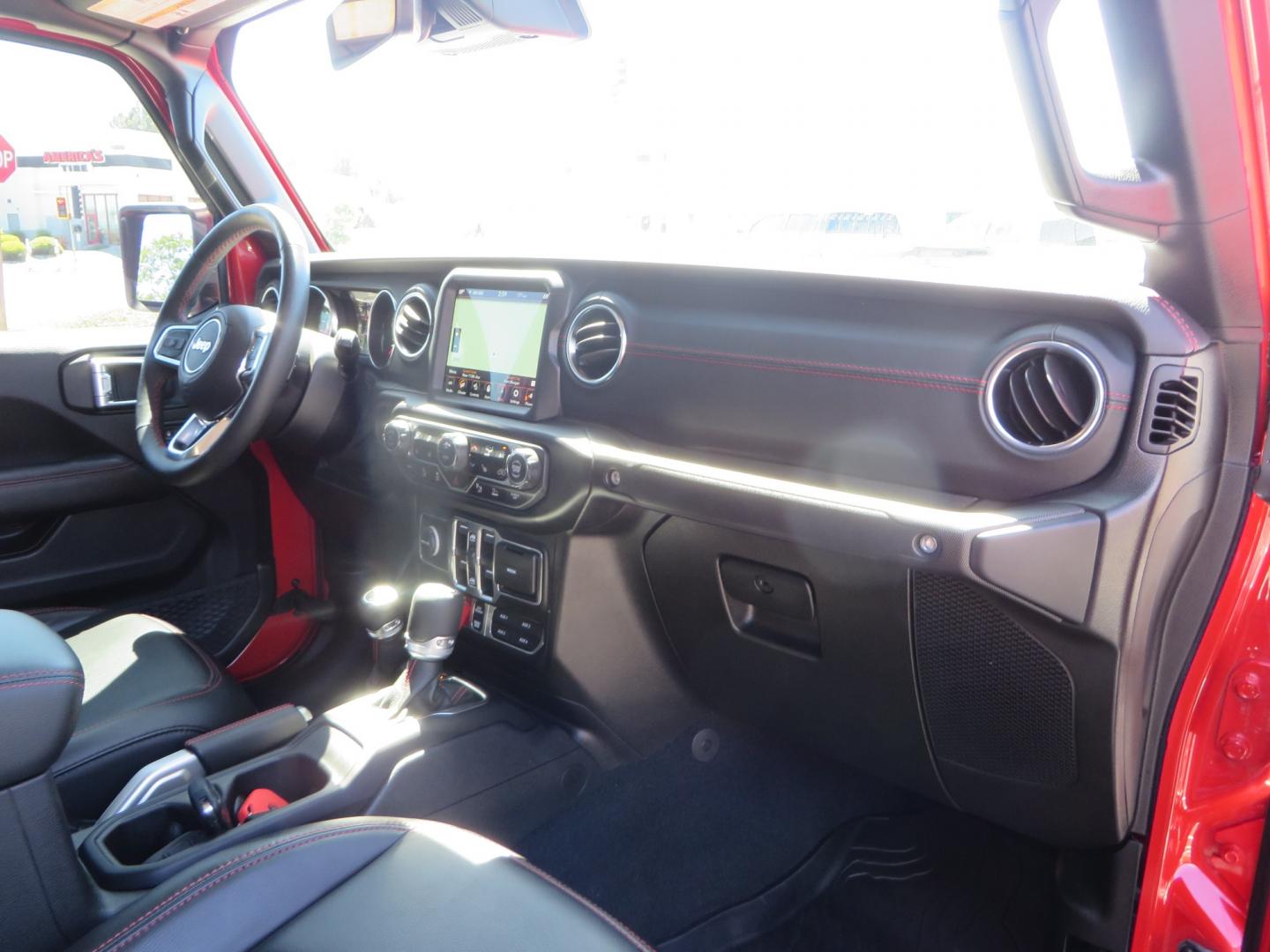 2020 Red /black Jeep Gladiator Rubicon (1C6JJTBG6LL) with an 3.6L V6 DOHC 24V engine, 6M transmission, located at 2630 Grass Valley Highway, Auburn, CA, 95603, (530) 508-5100, 38.937893, -121.095482 - Rubicon Gladiator featuring a Mopar suspension system with Fox shocks, 17" AEV wheels wrapped in 37" BFG tires, Warn Winch, Rock sliders, Cascade front license plate holder, Impact bedliner, Built Right Industries bed Molle panels, and Window tint. - Photo#53